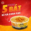 Combo mì ăn liền Chin Chin: 5 bát mì gà chua cay