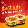 Combo mì ăn liền Chin Chin: 3 bát mì bò chua cay + 2 bát mì gà chua cay