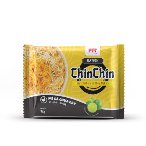 Mì ăn liền Chin Chin mì gà chua cay 74g 1 gói, mì gói
