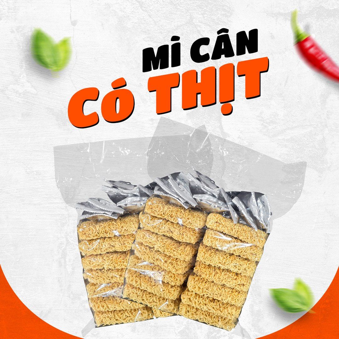Mì ăn liền Chin Chin - Mì túi bò chua cay - Gói 1kg