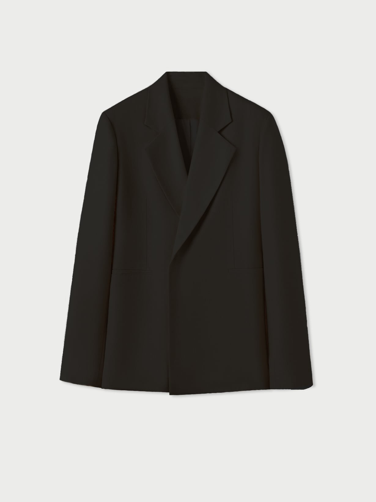  BLACK WOOL TAILORED JACKET 