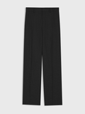  BLACK REFINED WOOL VISCOSE TROUSERS 