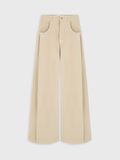  SIDE PLEAT WIDE LEG JEANS 