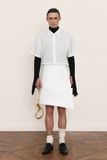  WHITE DANTON NECKLINE SHIRT 