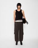  CACAO WOOL BLEND CARGO PANTS 