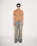  MOCHA KNIT HALF-ZIP POLO 