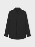  BLACK CUT-OUT LONG SLEEVE SHIRT 