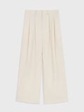  CREAM WOOL-VISCOSE WIDE LEG TROUSERS 