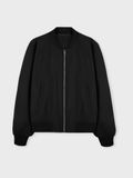  BLACK KHAKI WOOL BOMBER JACKET 