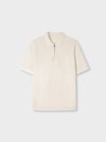  CREAM KNIT HALF-ZIP POLO 