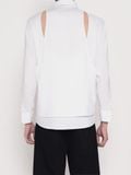  WHITE CUT-OUT LONG SLEEVE SHIRT 