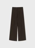  CACAO REFINED WOOL VISCOSE TROUSERS 