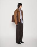 CACAO REFINED WOOL VISCOSE TROUSERS 
