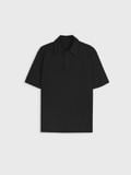  BLACK TEXTURED POLO SHIRT 