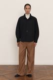  BLACK OVERSIZED COCOON SHIRT 