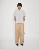  BEIGE WOOL BLEND CARGO PANTS 