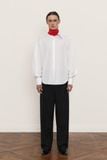  WHITE OVERSIZED COCOON SHIRT 