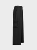  BLACK WOOL BLEND CARGO PANTS 