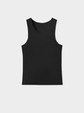  BLACK RIBBED TANK TOP 