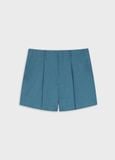  TEAL CLEAN-WAIST SHORTS 