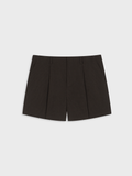  BLACK CLEAN-WAIST SHORTS 