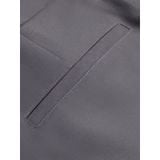  GREY WOOL BLEND STRAIGHT LEG TROUSERS 