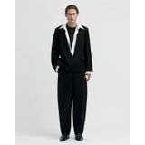  BLACK KHAKI WOOL TROUSERS 