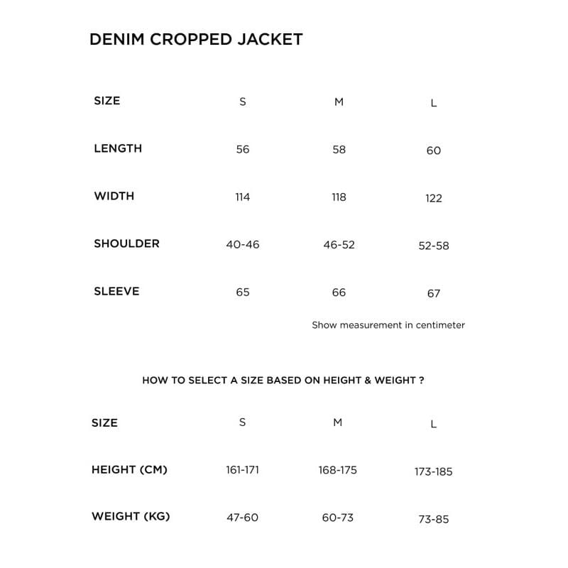  DENIM CROPPED JACKET 