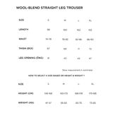  CREAM WOOL BLEND STRAIGHT LEG TROUSERS 