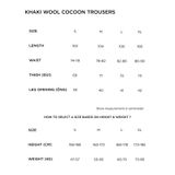  BLACK KHAKI WOOL TROUSERS 