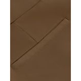  BROWN WOOL BLEND WIDE LEG TROUSERS 