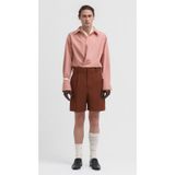  BRICK WOOL BLEND RELAXED SHORT 