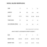  BLACK WOOL BLEND BERMUDA SHORT 