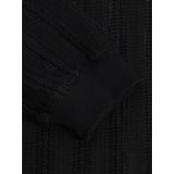  BLACK SEMI-SHEER LACE SWEATSHIRT 