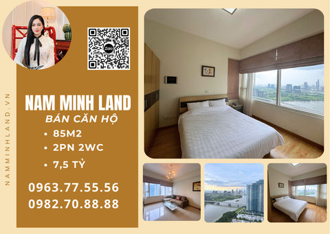  Bán căn hộ Saigon Pearl 2 phòng ngủ 85m2, Tầng cao view sông đẹp nhất Saigon Pearl 