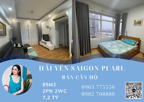  Bán căn hộ Saigon Pearl 2 phòng ngủ 85m2, Tầng trung, view landmark - Giá 7,2 tỷ 
