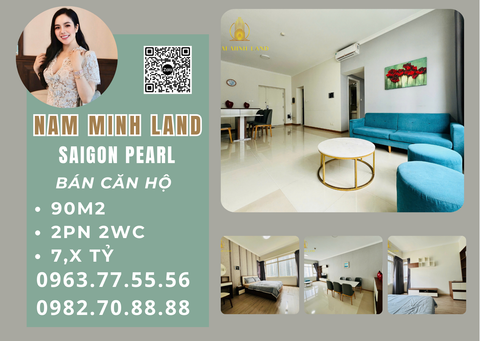  Bán căn hộ Saigon Pearl 2 phòng ngủ 90m2- Nhà đẹp, giá tốt 