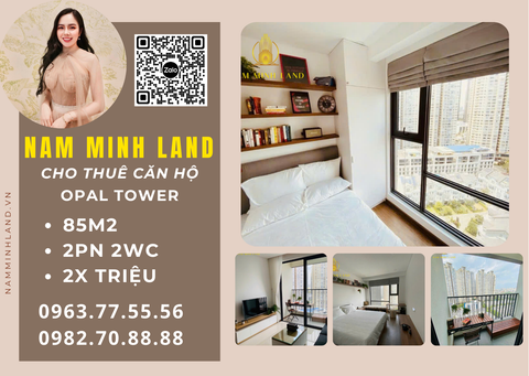  Cho thuê căn hộ Opal Tower 2 phòng ngủ 85m2- view thành phố phồn hoa, thoáng mát 