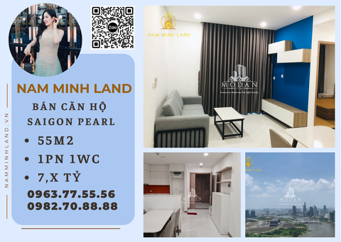  Bán căn hộ Sunwah Pearl 1 phòng ngủ 55m2- View sông, tầng cao, nhà mới 