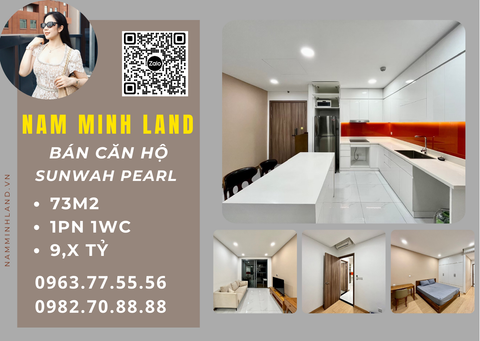  Bán căn hộ Sunwah Pearl 1 phòng ngủ+1 73m2, Trục SH-04A- View thành phố, nội thất đầy đủ 