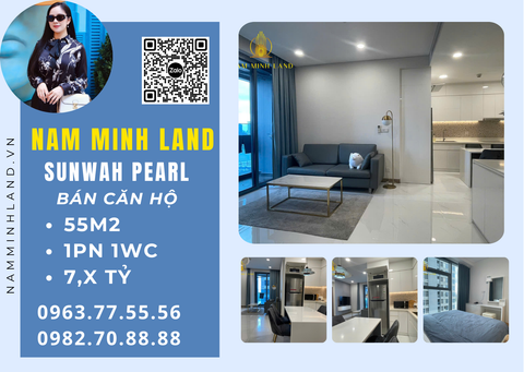  Bán căn hộ Sunwah Pearl 54m2 1 Phòng ngủ- View nội khu, nhà mới sửa cực xinh 