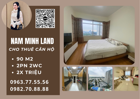  Cho thuê căn hộ Saigon Pearl  2 phòng ngủ 90m2- Tầng cao view sông thoáng mát, đầy đủ nội thất, sổ hồng liền tay 