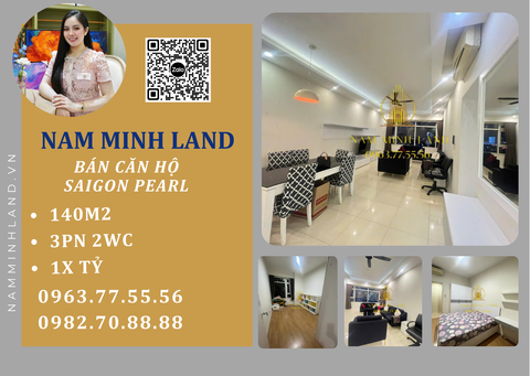  Bán căn hộ Saigon Pearl 3 phòng ngủ 140m2- View hướng sông cực đẹp 