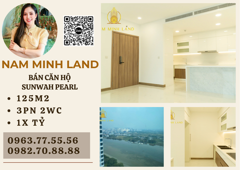  Bán căn hộ Sunwah Pearl 3 phòng ngủ 125m2- View sông Sài Gòn, nhà trống 