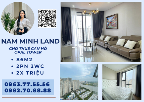  Opal Tower - Cho thuê căn hộ 2 phòng ngủ 86m2, đầy đủ nội thất cao cấp 
