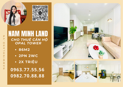  Opal Tower - Cho thuê căn hộ 2 phòng ngủ, đầy đủ nội thất cao cấp - Đẹp 