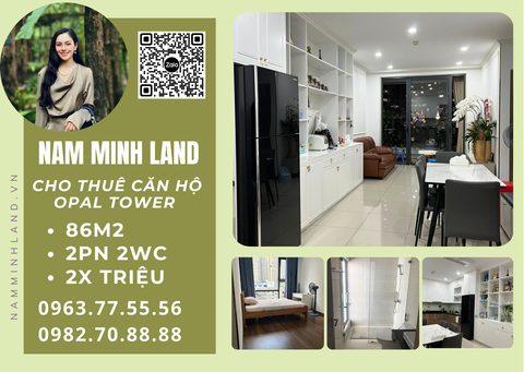  Opal Tower - Cho thuê căn hộ 2 phòng ngủ đầy đủ nội thất cao cấp 