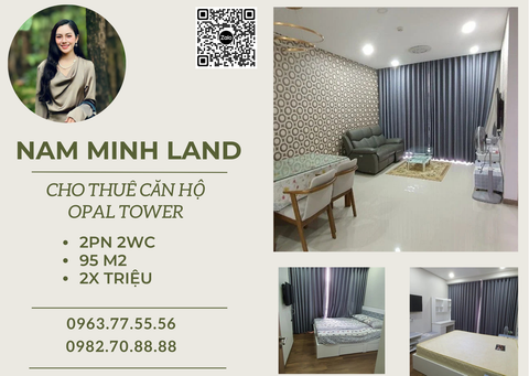  Opal Tower - Cho thuê căn hộ 2 phòng ngủ 95m2, đầy đủ nội thất Sạch sẽ 