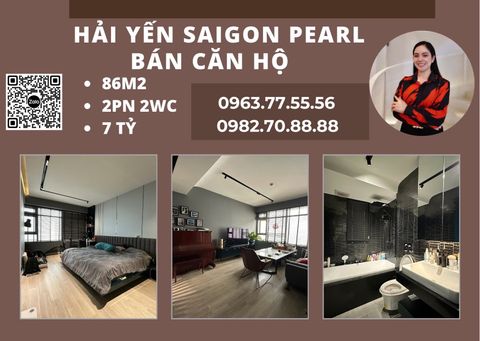  Bán căn hộ Saigon Pearl 2 phòng ngủ 86m2 , nội thất đẹp. Giá 7 tỷ 