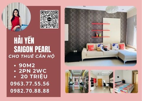  Cho thuê căn hộ Saigon Pearl 2 phòng ngủ 90m2, nội thất đẹp, giá tốt 